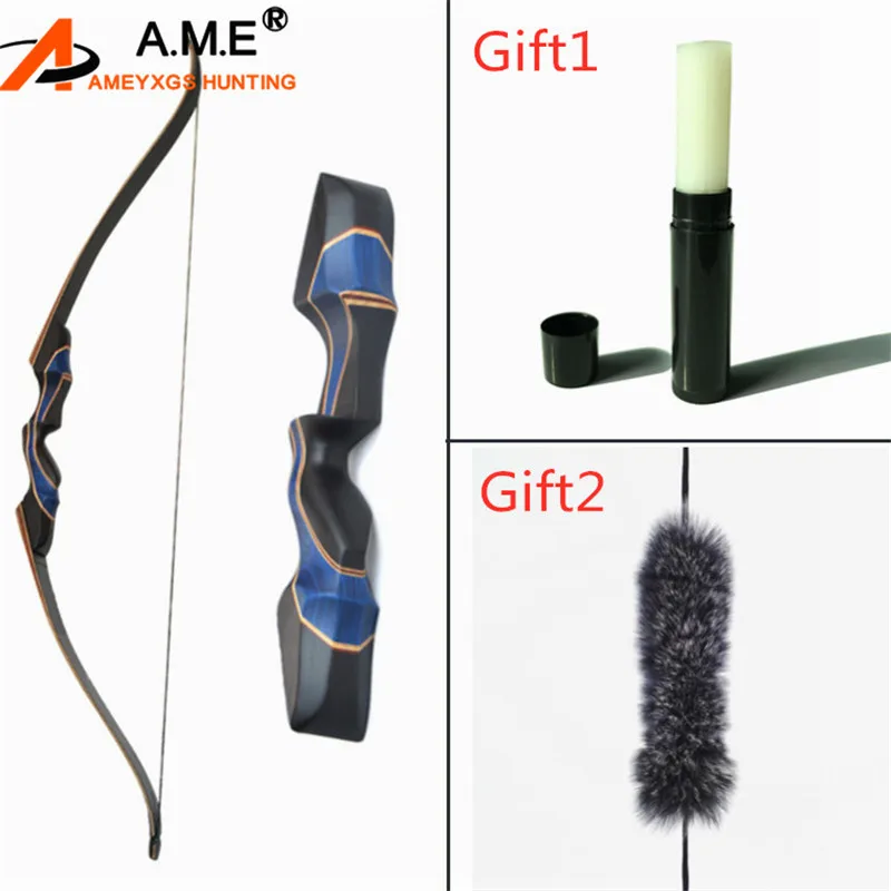 1PC 56" Archery Recurve Bow Arrow Hunting Longbow Blue Wooden Riser Practice Target Kit for Shooting 20-50lbs | Спорт и