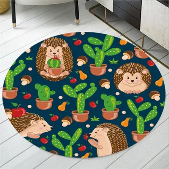 3D Print Hedgehog/Cactus Round Carpet Play Floor Mat Cartoon Animals Rug For Living Room Computer Chair Mat Cloakroom Rug
3D Print Hedgehog/Cactus Round Carpet Play Floor Mat Cartoon Animals Rug For Living Room Computer Chair Mat Cloakroom Rug