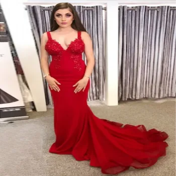 Graceful Red Mermaid Evening Dress Long Sexy Backless Prom Dresses Spaghetti Straps vestido de festa plus size Formal Dress 2019
Graceful Red Mermaid Evening Dress Long Sexy Backless Prom Dresses Spaghetti Straps vestido de festa plus size Formal Dress 2019