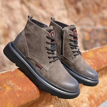 Winter Boots Men Genuine Leather Ankle Boots Warm Plush Snow Boots Men Outdoor Safety Work Boots Chaussure Homme 38-44 G14-05 
Winter Boots Men Genuine Leather Ankle Boots Warm Plush Snow Boots Men Outdoor Safety Work Boots Chaussure Homme 38-44 G14-05