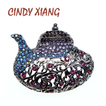 CINDY XIANG Rhinestone Teapot Brooches For Women Vintage Creative Design Pin 2 Colors Available Fashion Jewelry High Quality
CINDY XIANG Rhinestone Teapot Brooches For Women Vintage Creative Design Pin 2 Colors Available Fashion Jewelry High Quality
