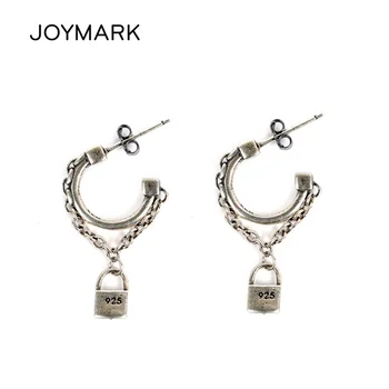 Small Lock Chain Tassel S925 Sterling Silver Earrings Vintage Thai Silver Stud Earrings Fashion Jewelry For Women TSE414
Small Lock Chain Tassel S925 Sterling Silver Earrings Vintage Thai Silver Stud Earrings Fashion Jewelry For Women TSE414