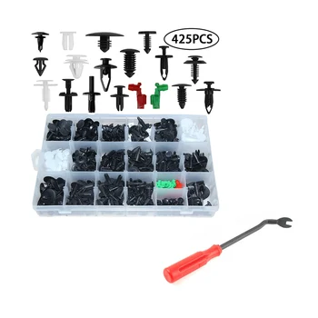 425Pcs Assorted Car Body Plastics Push Retainer Pin Rivet Fasteners Trim Moulding Clip Expansion Screws Kit with Removal Tool
425Pcs Assorted Car Body Plastics Push Retainer Pin Rivet Fasteners Trim Moulding Clip Expansion Screws Kit with Removal Tool