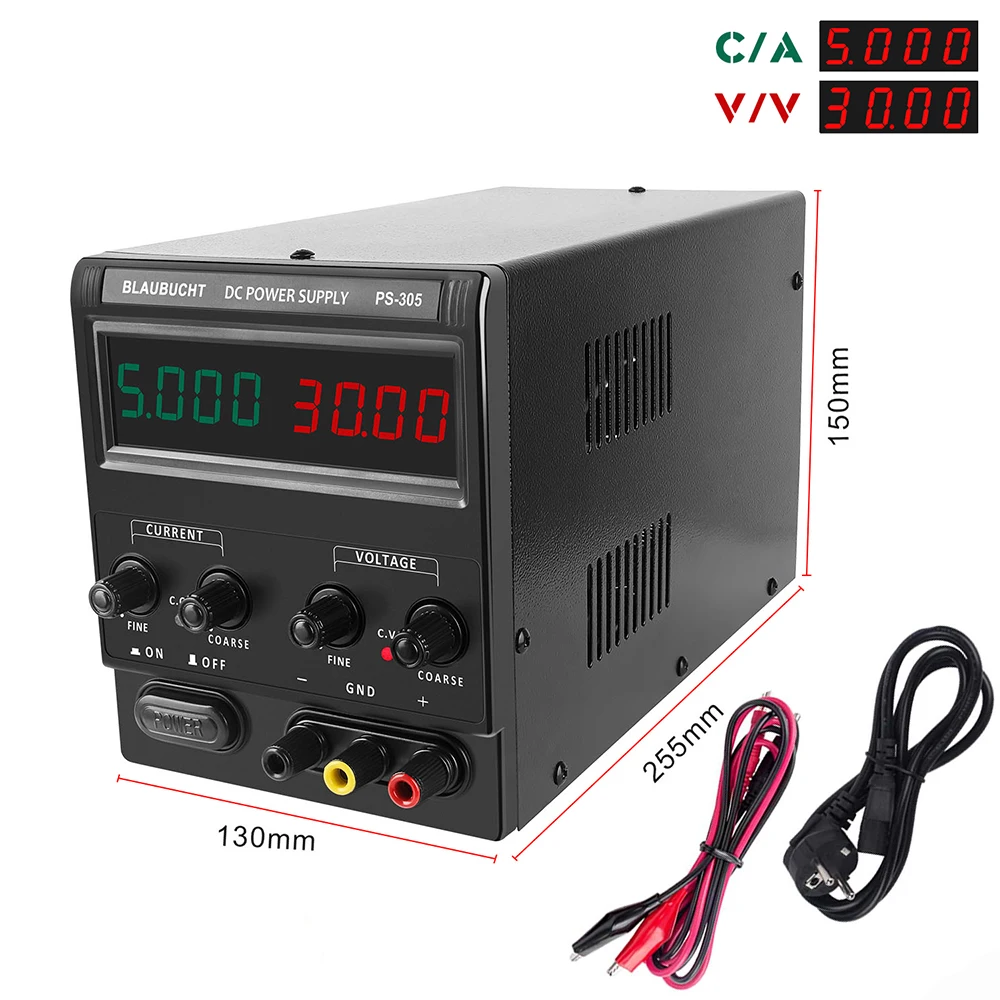 BLAUBUCHT High-Precision Adjustable Laboratory Power-Supply DC Regulated Bench Power Source Digital voltage stabilizer 30V 120V
BLAUBUCHT High-Precision Adjustable Laboratory Power-Supply DC Regulated Bench Power Source Digital voltage stabilizer 30V 120V