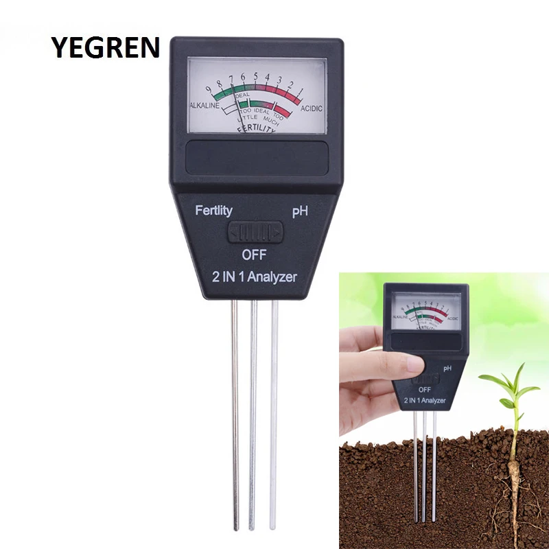 Pointer Type Soil Analyzer Farm Soil Fertile Meter PH Tester for Gardening Planting 2 in 1 Analyzer Instrument
Pointer Type Soil Analyzer Farm Soil Fertile Meter PH Tester for Gardening Planting 2 in 1 Analyzer Instrument
