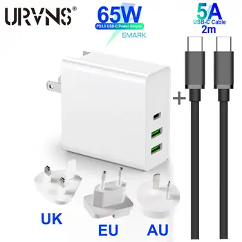 URVNS 65W TYPE-C USB C Power Adapter, 1port PD Travel Charger For Laptops MacBook Pro/Air iPad Pro, 2port USB for Samsung iPhone
URVNS 65W TYPE-C USB C Power Adapter, 1port PD Travel Charger For Laptops MacBook Pro/Air iPad Pro, 2port USB for Samsung iPhone