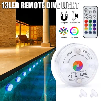 Submersible LED Bulb Underwater Light Fountain Swimming Pool Lamp Remote Control HYD88
Submersible LED Bulb Underwater Light Fountain Swimming Pool Lamp Remote Control HYD88
