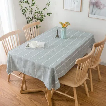Nordic Style Cotton Linen Tablecloth Stripe Dining Table Cover Party Wedding Gray Color Table Cloth Home Textile Decoration
Nordic Style Cotton Linen Tablecloth Stripe Dining Table Cover Party Wedding Gray Color Table Cloth Home Textile Decoration
