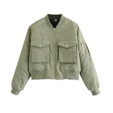 Solid Zipper Casual Loose Basic Bomber Outwear Female Tops Chaqueta Mujer Women Oversize Short Baseball Jackets Coat Autumn New 
Solid Zipper Casual Loose Basic Bomber Outwear Female Tops Chaqueta Mujer Women Oversize Short Baseball Jackets Coat Autumn New