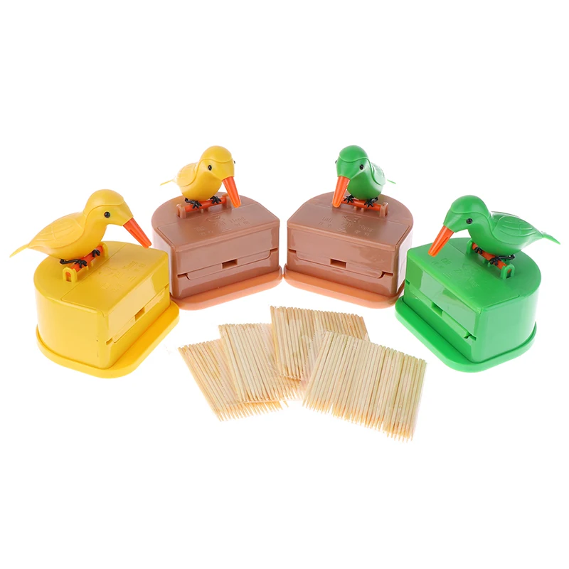 Description Picture 3 of item1PCS Toothpick Holder Dispenser Cute Bird Toothpick Dispenser Gag Gift Cleaning Teeth Table Decoration Toothpick Box