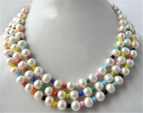 HABITOO Beauty 3 Strands 8-9mm Natural White Round Freshwater Pearl Multicolor Glass Corss Choker Necklace for Women Jewelry
HABITOO Beauty 3 Strands 8-9mm Natural White Round Freshwater Pearl Multicolor Glass Corss Choker Necklace for Women Jewelry