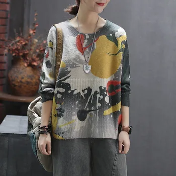 Korean Fashion Ink Knitwear Ladies Winter Sweaters Women Knitted Pullover Vintage Female Oversized Jumper Long Sleeve AA204S30 
Korean Fashion Ink Knitwear Ladies Winter Sweaters Women Knitted Pullover Vintage Female Oversized Jumper Long Sleeve AA204S30