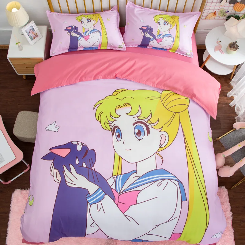 3/4Pcs Cartoon Cute Pink Bedding Set with Fitted Bed Sheet and Pillowcases for Single Beds Twin Queen King Kids Girl Quilt Cover
3/4Pcs Cartoon Cute Pink Bedding Set with Fitted Bed Sheet and Pillowcases for Single Beds Twin Queen King Kids Girl Quilt Cover