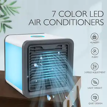 Air Cooler USB Portable Air Conditioner Fan 7colors LED ambient light Humidifier Purifier Air Cooler Space Cooler Mini Cooler 7W
Air Cooler USB Portable Air Conditioner Fan 7colors LED ambient light Humidifier Purifier Air Cooler Space Cooler Mini Cooler 7W