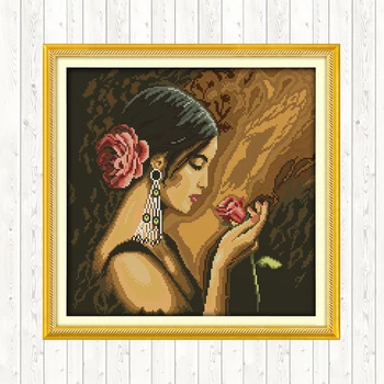 Rose Girl Patterns Count Cross Stitch Kits 14ct Printed on Canvas Embroidery Kit DMC DIY Needlework 11ct Handmade Decor Painting
Rose Girl Patterns Count Cross Stitch Kits 14ct Printed on Canvas Embroidery Kit DMC DIY Needlework 11ct Handmade Decor Painting