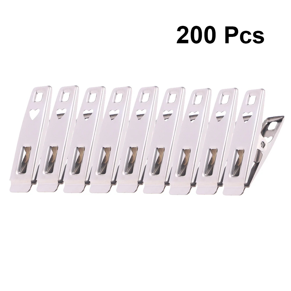200PCS Stainless Steel Clothespins Multifunctional Laundry Clips Windproof Photo Clips for Underwear Socks Drying
200PCS Stainless Steel Clothespins Multifunctional Laundry Clips Windproof Photo Clips for Underwear Socks Drying