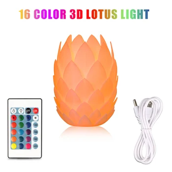 3D LED Night Light 16 Colors Lotus Shape Night Lights Creative Touch Switch With Remote Control For Bedroom Party Decoration
3D LED Night Light 16 Colors Lotus Shape Night Lights Creative Touch Switch With Remote Control For Bedroom Party Decoration
