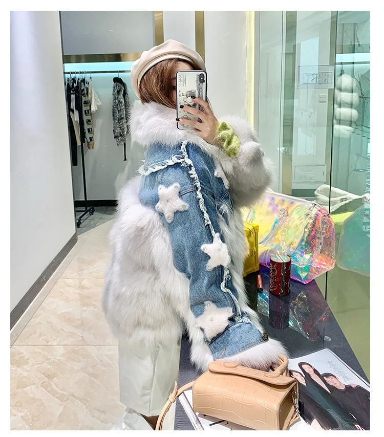 denim jacket with fur real fox fur star (19)