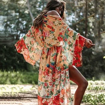 2020 Women See Throug Sexy Bikini Cover Up Mesh Sheer Beach Dress Elegant Chiffon Floral Cardigan Kimono Playa tunic Beachwear
2020 Women See Throug Sexy Bikini Cover Up Mesh Sheer Beach Dress Elegant Chiffon Floral Cardigan Kimono Playa tunic Beachwear