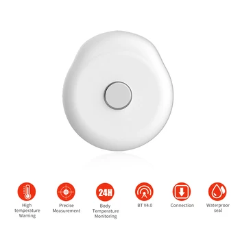 Thermometer Body Thermometer Intelligent Temperature Sensor BT and APP Connect with Fever Alarm 24H Mornitoring for Adult
Thermometer Body Thermometer Intelligent Temperature Sensor BT and APP Connect with Fever Alarm 24H Mornitoring for Adult