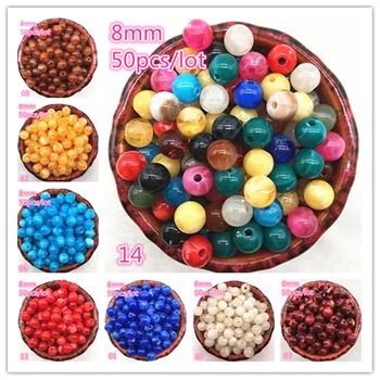 50pcs 8mm Round Acrylic Beads Spacer Loose Beads For Jewelry Making DIY Bracelet
50pcs 8mm Round Acrylic Beads Spacer Loose Beads For Jewelry Making DIY Bracelet