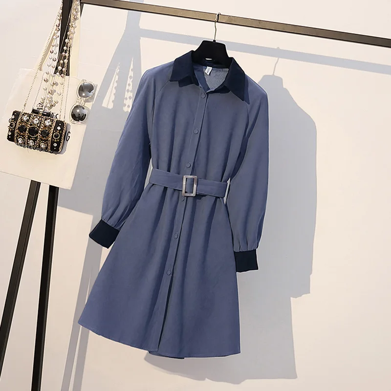 Autumn Winter Elegant Office Lady A Line Shirt Dress Chic High Waist Casual Solid Color Long Sleeve Slim Vestidos With Belt
Autumn Winter Elegant Office Lady A Line Shirt Dress Chic High Waist Casual Solid Color Long Sleeve Slim Vestidos With Belt