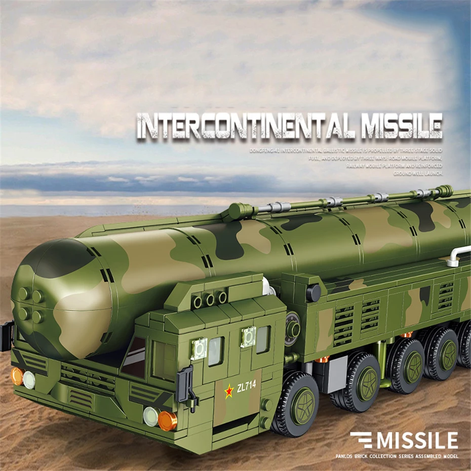 639009 Military Weapon Series 1149pcs DF-41 Intercontinental Ballistic Missile Launching Vehicle Building Blocks Bricks Boys Toy
639009 Military Weapon Series 1149pcs DF-41 Intercontinental Ballistic Missile Launching Vehicle Building Blocks Bricks Boys Toy