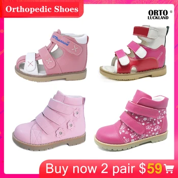 Girls Pink Leather Sandals Flatfoot Orthopedic Footwear For Kids Lovely Children Toddler 2 Pairs Fashion Mary Casual Shoes
Girls Pink Leather Sandals Flatfoot Orthopedic Footwear For Kids Lovely Children Toddler 2 Pairs Fashion Mary Casual Shoes