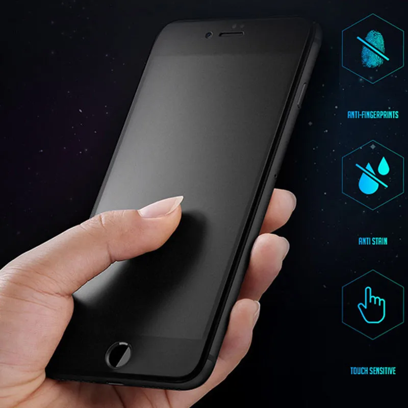No Fingerprint Full Cover Matte Tempered Glass for IPhone XS Max XR X 8 7 Plus 5 5s SE 6 6S Plus 9D Screen Protector Film
No Fingerprint Full Cover Matte Tempered Glass for IPhone XS Max XR X 8 7 Plus 5 5s SE 6 6S Plus 9D Screen Protector Film