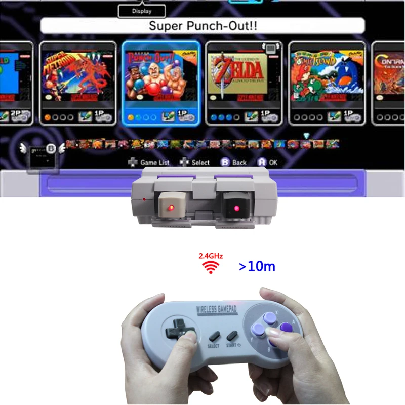 Wireless Gamepads 2.4GHZ Joypad Joystick Controle Controller for Switch SNES Super Nintendo Classic MINI Console Remote
Wireless Gamepads 2.4GHZ Joypad Joystick Controle Controller for Switch SNES Super Nintendo Classic MINI Console Remote