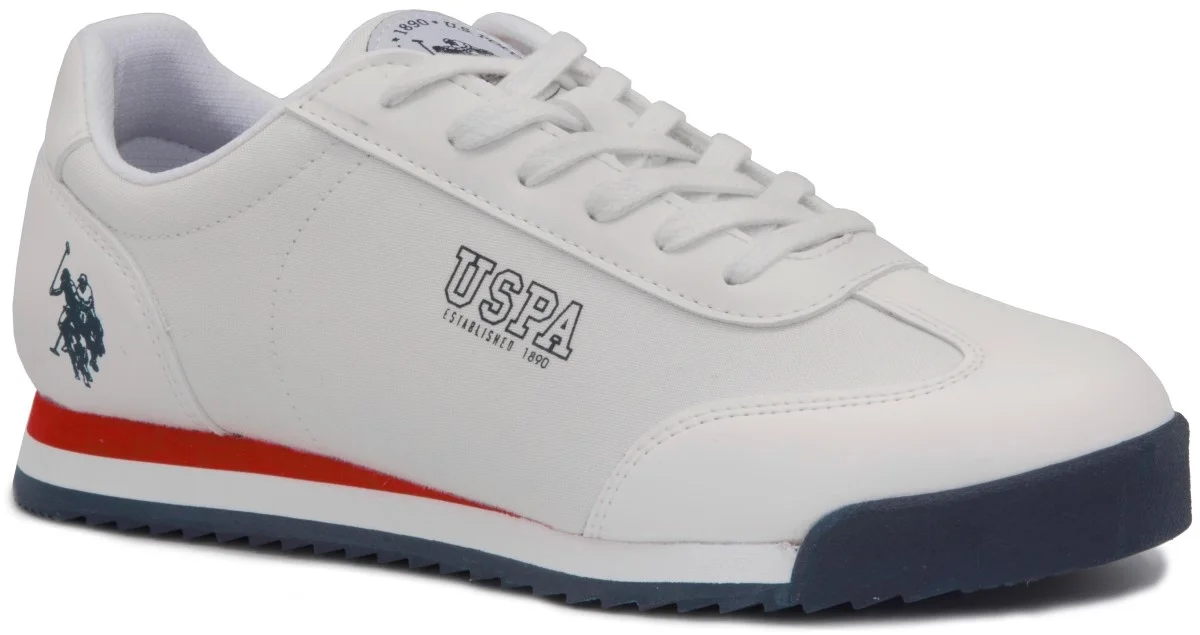 

U.S. Polo Assn. 21Y Deep White Men 'S Sports Shoes Navy Blue Red Garne Base Casual Connected To the Original Sneakers Street Style Elegant