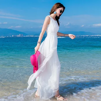 Bohemia beach resort mulberry silk silk dress is white beach cultivate morality even Xia Xian garment of the dress
Bohemia beach resort mulberry silk silk dress is white beach cultivate morality even Xia Xian garment of the dress