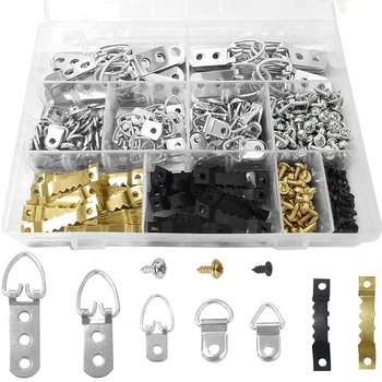415Pcs Picture Hooks Sawtooth Picture Hangers Picture Hanging Kits Wall Photo Frame Hook with Screws, D-Ring
415Pcs Picture Hooks Sawtooth Picture Hangers Picture Hanging Kits Wall Photo Frame Hook with Screws, D-Ring