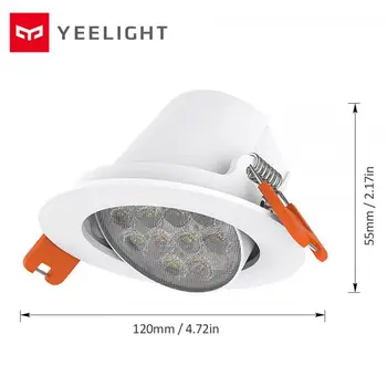 

Yeelight Mijia APP Smart Home Spotlight Mesh Edition 220V 5W 400LM 2700-6500K Ceiling Light Down Color Temperature Adjustable