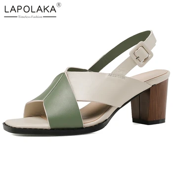Lapolaka 2020 New Fashion Genuine Cow Leather Square High Heels Shoes Woman Sandals Female Buckle Strap Summer Sandals Women
Lapolaka 2020 New Fashion Genuine Cow Leather Square High Heels Shoes Woman Sandals Female Buckle Strap Summer Sandals Women