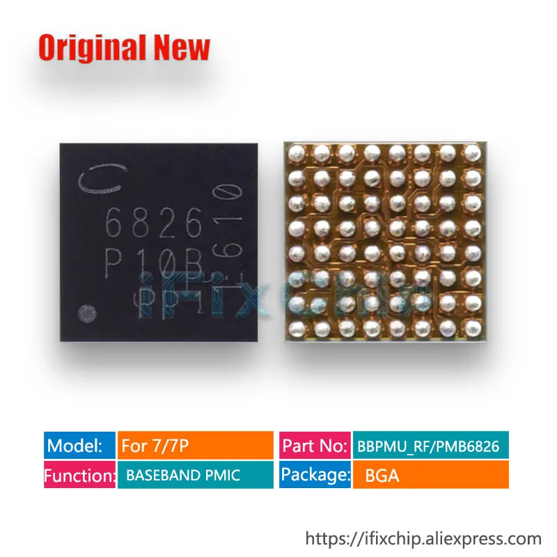 10pcs/lot PMB6826/BBPMU_RF/6826 for iphone 7 plus/7 plus/7 BASEBAND PMIC Power IC Chip
10pcs/lot PMB6826/BBPMU_RF/6826 for iphone 7 plus/7 plus/7 BASEBAND PMIC Power IC Chip