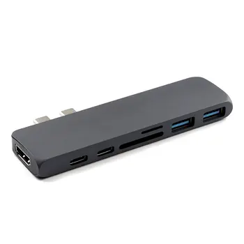 Dual Port Usb C Hub 4K Hdmi Adapter Thunderbolt 3 Dual Usb 3.1 Data Type C Hub Tf Sd Pd Adapter For Macbook
Dual Port Usb C Hub 4K Hdmi Adapter Thunderbolt 3 Dual Usb 3.1 Data Type C Hub Tf Sd Pd Adapter For Macbook