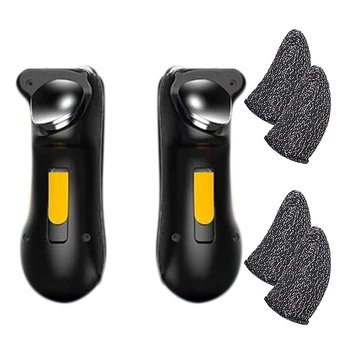 Mobile Game Controller for Ipad PUBG Trigger Controller L1R1 with 2 Pairs of Gaming Finger Covers
Mobile Game Controller for Ipad PUBG Trigger Controller L1R1 with 2 Pairs of Gaming Finger Covers