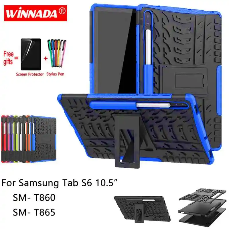 For Samsung GALAXY Tab S6 T860 case SM- T860 SM-T865 Armor case Tablet Silicone TPU+PC Shockproof Stand Cover for T860+pen+Film
For Samsung GALAXY Tab S6 T860 case SM- T860 SM-T865 Armor case Tablet Silicone TPU+PC Shockproof Stand Cover for T860+pen+Film