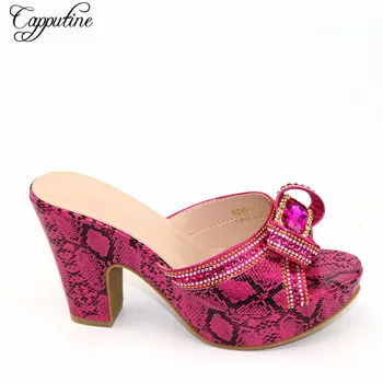 Graceful lady pumps nice African slip-on shoes for wedding/party CFS4 in fuchsia, Heel Height 10.5CM
Graceful lady pumps nice African slip-on shoes for wedding/party CFS4 in fuchsia, Heel Height 10.5CM