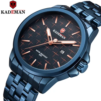 KADEMAN Men Business Luxury Brand Waterproof Quartz Wrist Calendar Display Full Steel Sport Watches Male Clock Relogio Masculino
KADEMAN Men Business Luxury Brand Waterproof Quartz Wrist Calendar Display Full Steel Sport Watches Male Clock Relogio Masculino