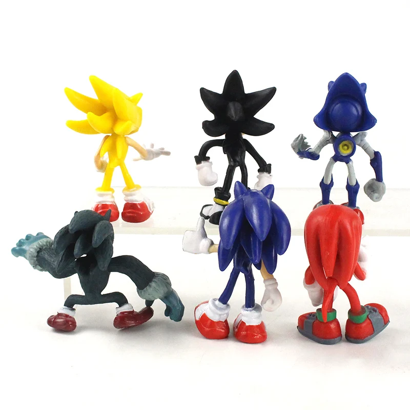 5-7cm 6pcs/set Sonic Boom Rare Dr Eggman Shadow Tails Characters PVC Sonic Action Figures Model Toy gifts for children