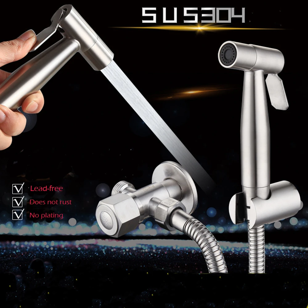 SUS 304 Stainless Steel Hand Bidet faucet for Bathroom Handheld Toilet bidet sprayer set Kit hand sprayer shower head Cleaning
SUS 304 Stainless Steel Hand Bidet faucet for Bathroom Handheld Toilet bidet sprayer set Kit hand sprayer shower head Cleaning
