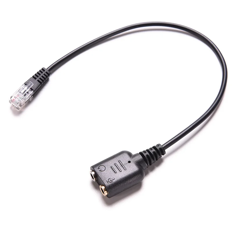 1PC Dual 3.5mm Audio Jack Female to Male RJ9 Plug Adapter Convertor Cable 25cm PC Headset Telephone | Электроника