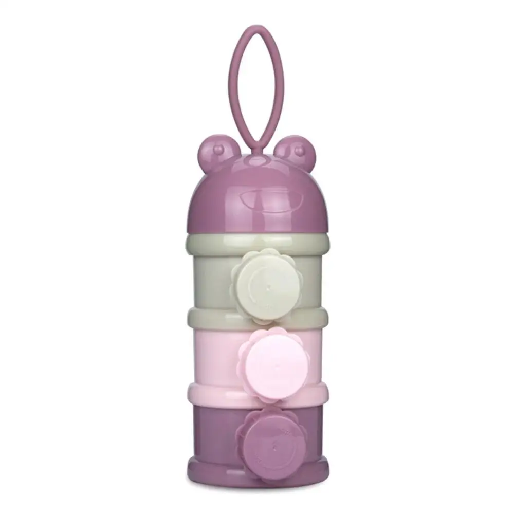 Independent Single-layer Design Creative Cartoon Baby Three-layer Milk Powder Box Portable Side Open Milk Powder Snack Box