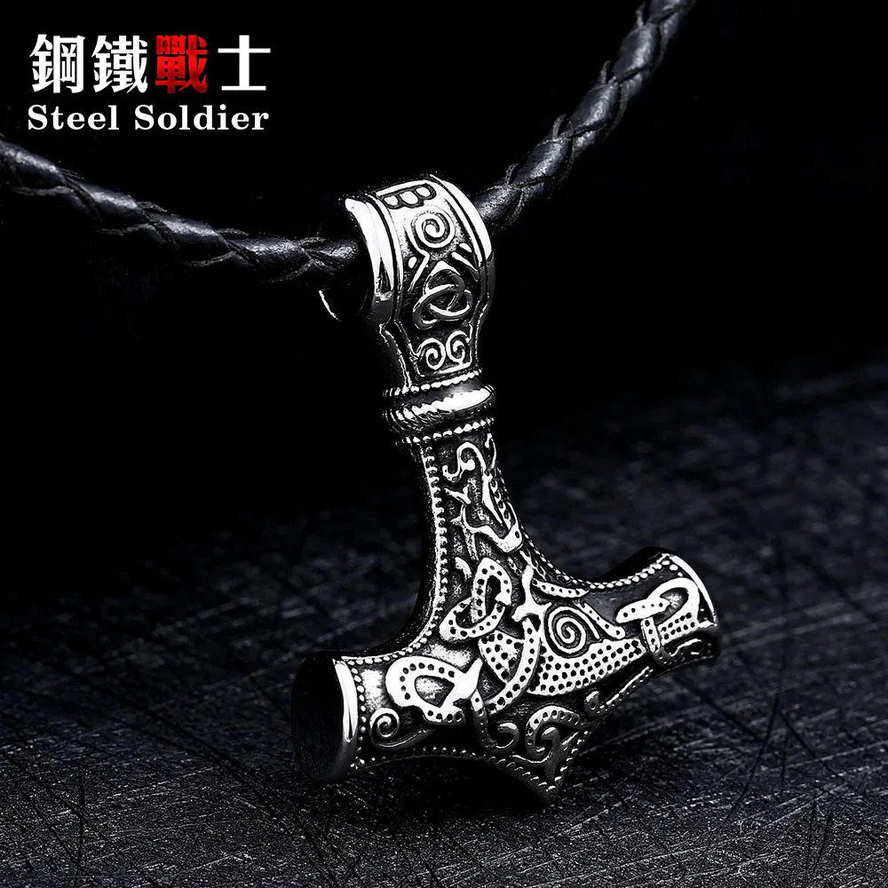 Iron Soldiers Europe And America Accessories Titanium Steel Northern European-Style Vikings Genuine Leather Necklace Viking Hot
Iron Soldiers Europe And America Accessories Titanium Steel Northern European-Style Vikings Genuine Leather Necklace Viking Hot
