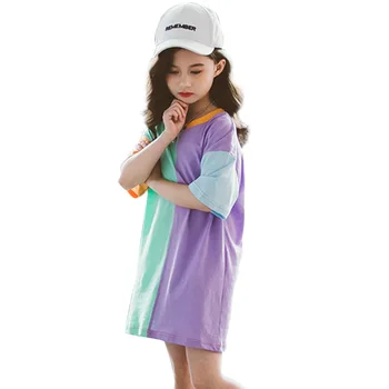 Summer Dress Girl Patchwork Dresses For Girl Short Sleeve Party Dress Child Teenage Kids Girls Clothes
Summer Dress Girl Patchwork Dresses For Girl Short Sleeve Party Dress Child Teenage Kids Girls Clothes