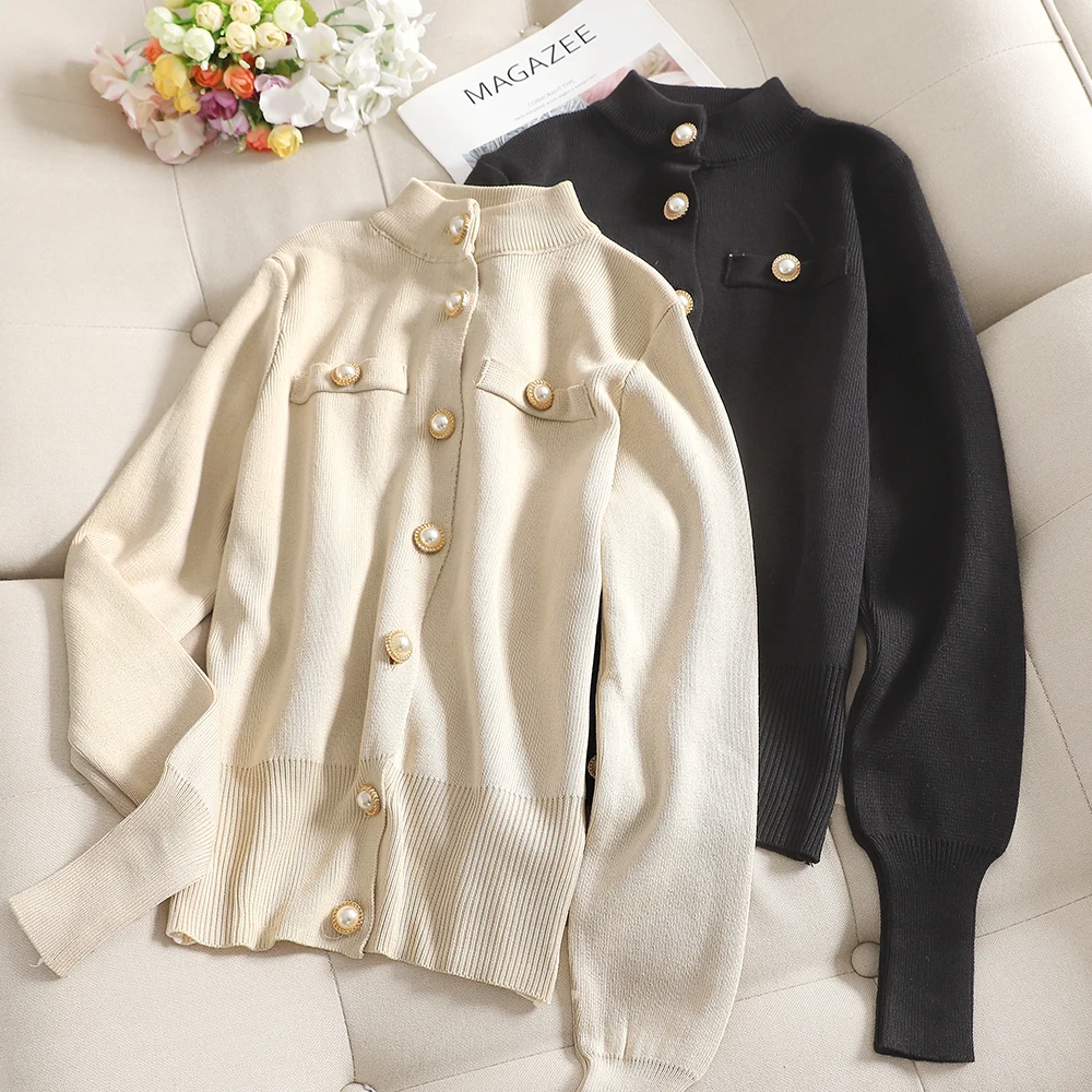 SKOONHEID Women Pearl Cardigans Winter Casual Knitwear Basic Outerwear Long Sleeves Coat Korean Elegant Warm Knitted Sweater
SKOONHEID Women Pearl Cardigans Winter Casual Knitwear Basic Outerwear Long Sleeves Coat Korean Elegant Warm Knitted Sweater