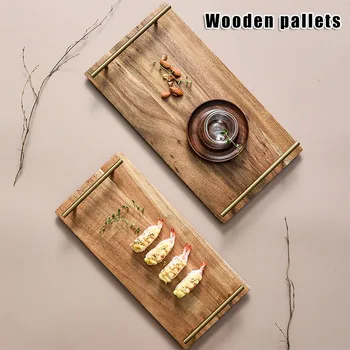 Solid Wood Rectangular Dinner Plate Food Fruit Snack Dessert Serving Tray with Handle MYDING
Solid Wood Rectangular Dinner Plate Food Fruit Snack Dessert Serving Tray with Handle MYDING