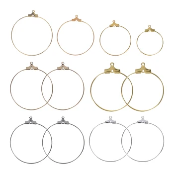 30 Pcs/Lot Hanging Earrings Hoops With Hanger Buckle Clasp DIY Circle Earring loop pendant Findings Jewelry Making Accessories
30 Pcs/Lot Hanging Earrings Hoops With Hanger Buckle Clasp DIY Circle Earring loop pendant Findings Jewelry Making Accessories